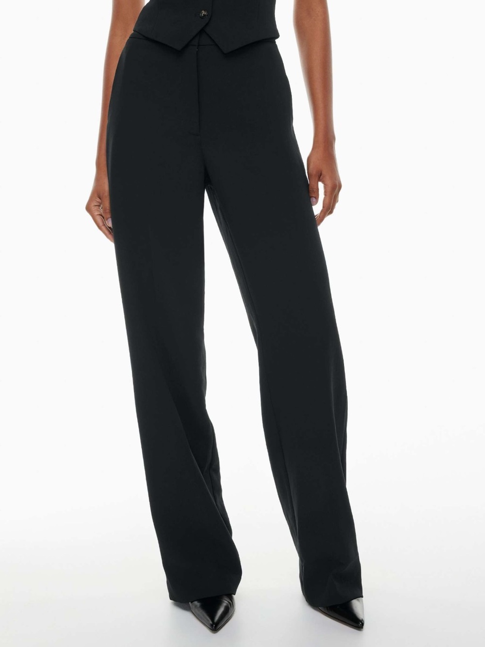 Aritzia Wilfred Alanya Pant Black High Rise Wide Leg Pants Size 2